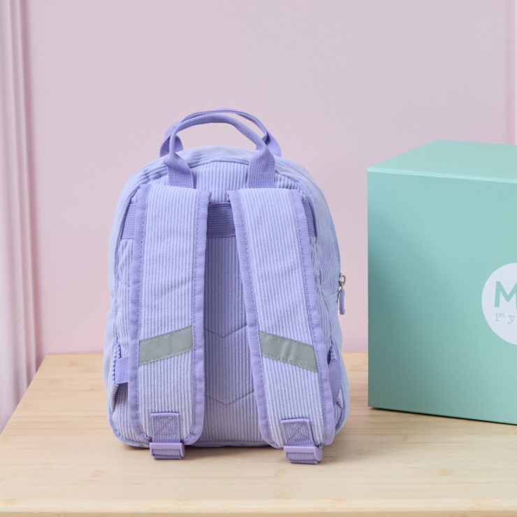 Personalised Big Name Lilac Cord Backpack