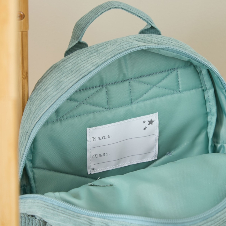 Personalised Big Name Sage Cord Backpack