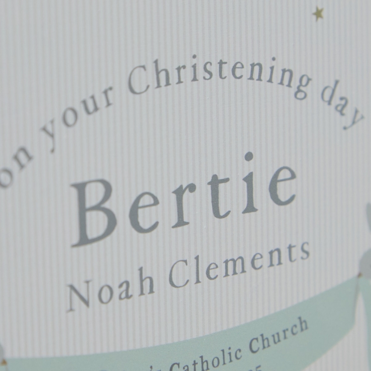 Personalised Dove Christening Wooden Money Box