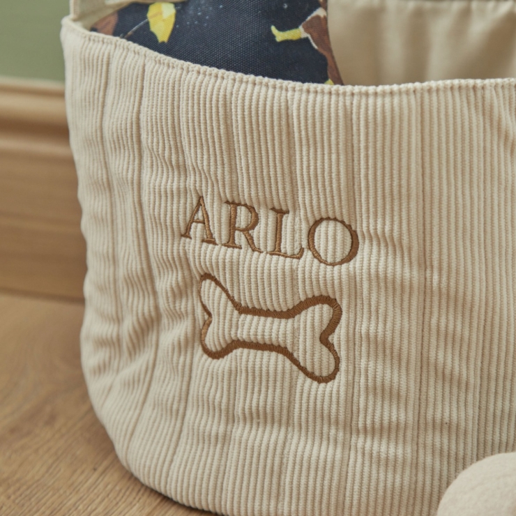 Personalised Dog Bone Cord Basket