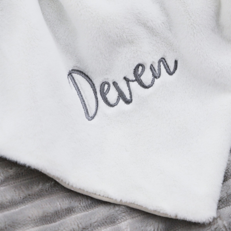 Personalised White Super Soft Bunny Comforter