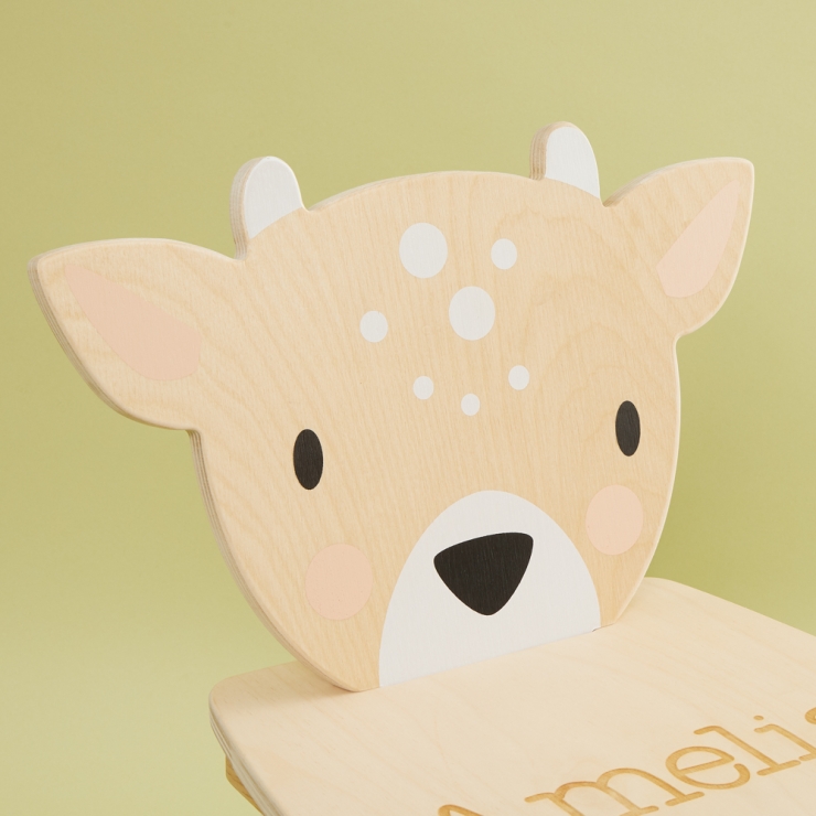 Personalised Deer Design Children's Chair
- Head Detail
