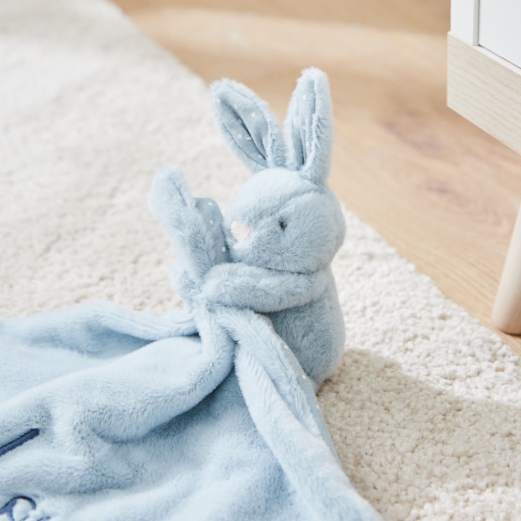 Personalised Blue Bunny Comforter