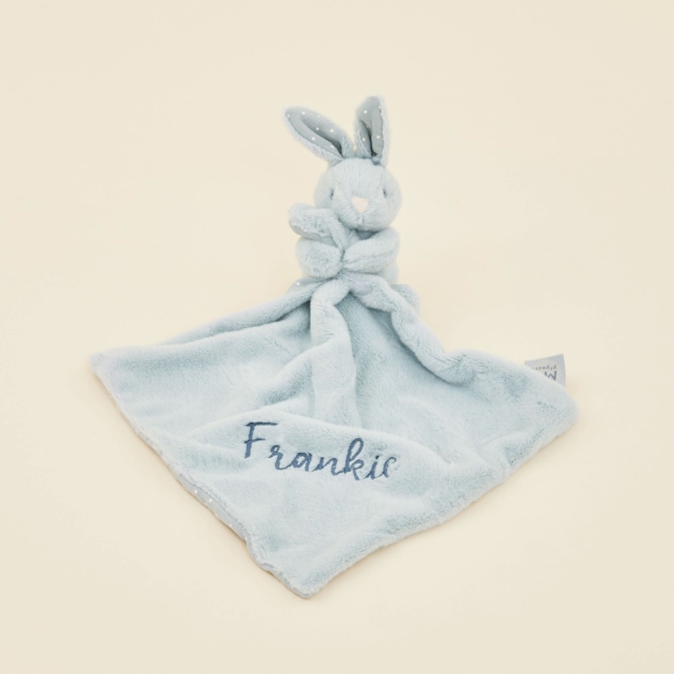 Personalised Blue Bunny Comforter