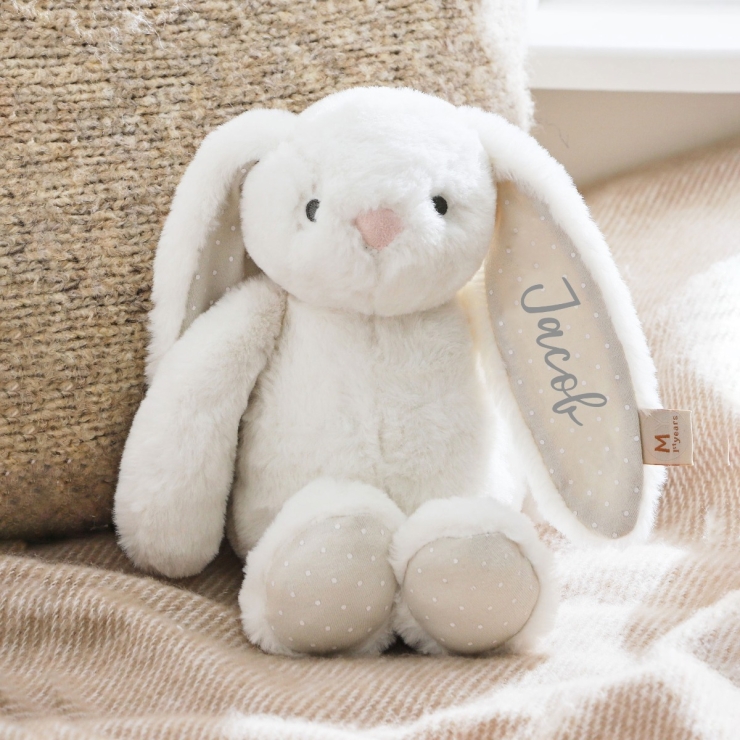 Personalised White Bunny Soft Toy