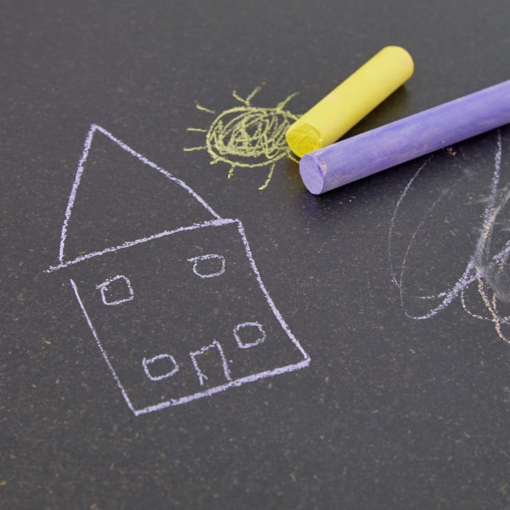 Personalised Plan Toys Chalkboard Colouring Table and Chair Set