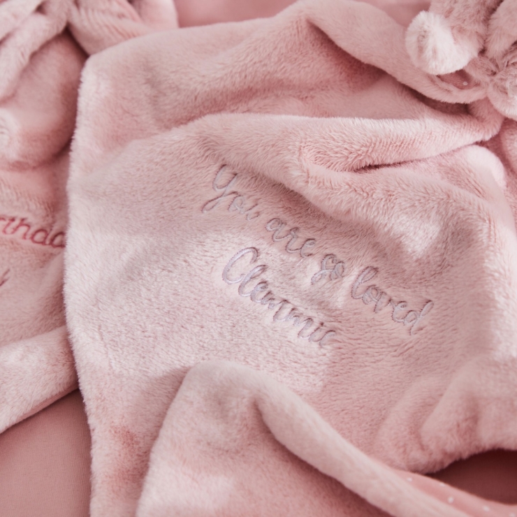 Personalized Pink Elephant Comforter