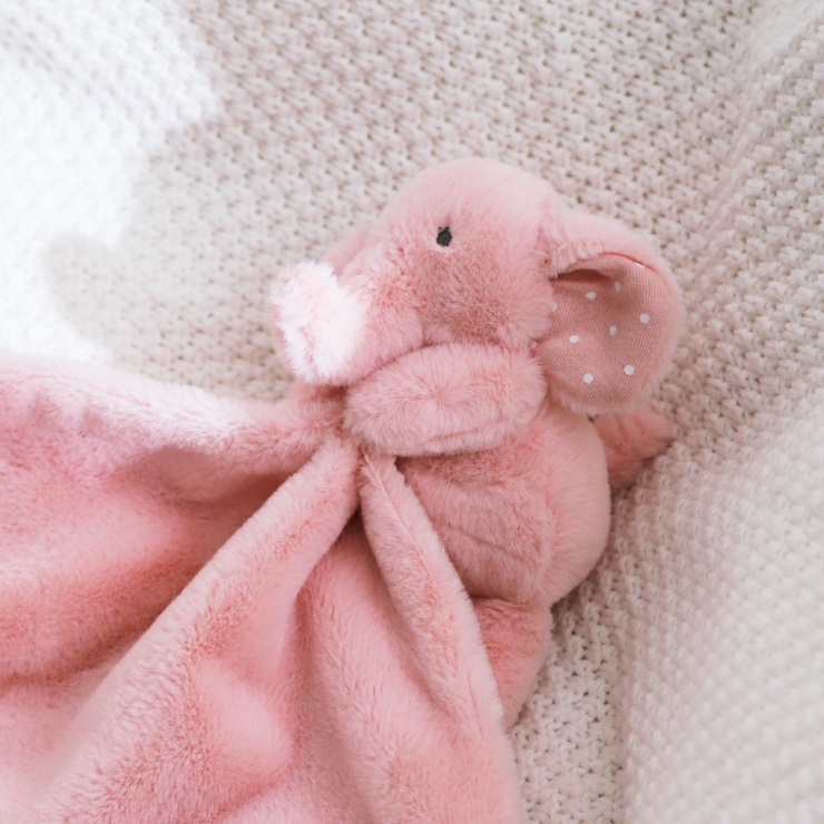 Personalized Pink Elephant Comforter