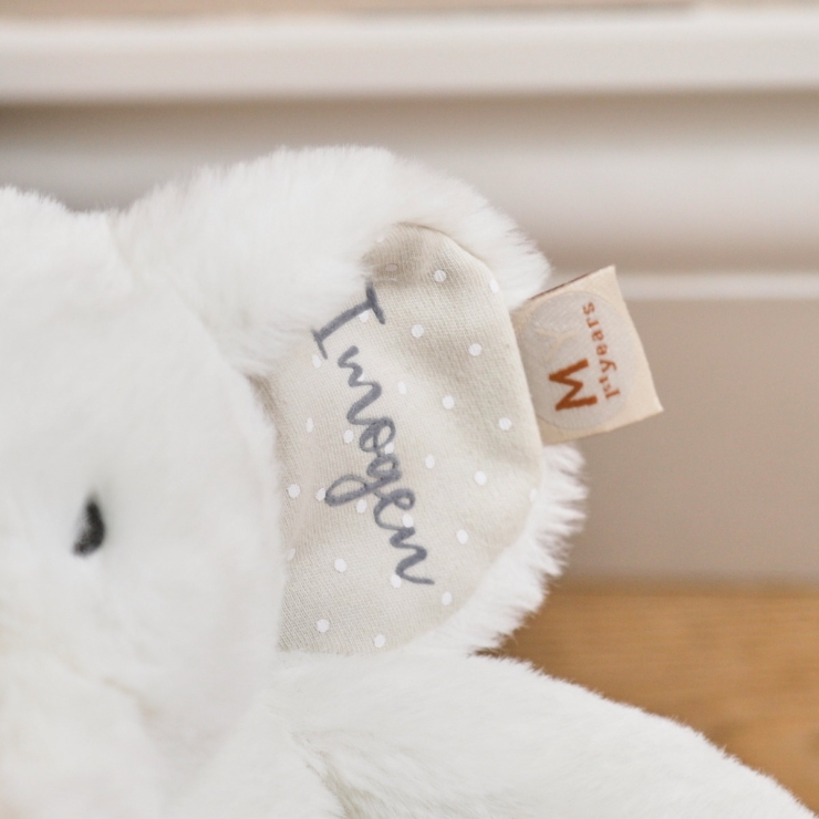 Personalized White Elephant Soft Toy