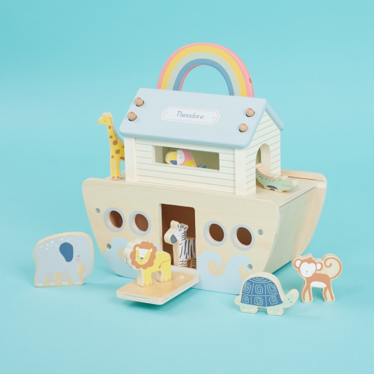 Personalized Wooden Noah's Animal Ark Play Set FSC®