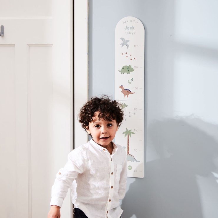 Personalised Dinosaur Wooden Height Chart FSC®