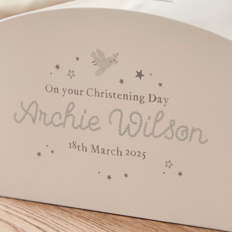Personalised On Your Christening Day Money Box FSC®
