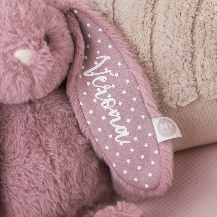 Personalized Dusky Mauve Bunny