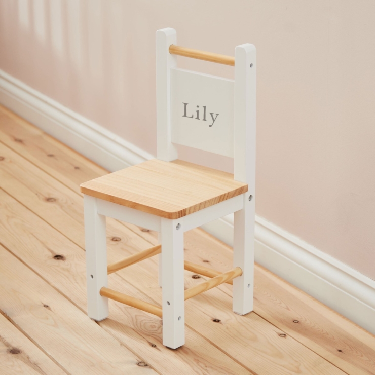 Personalised White Wooden Children’s Chair FSC®