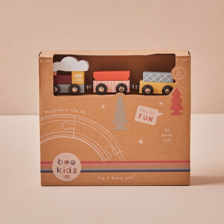 Personalised Just Bee Kids Wooden Train Set FSC®