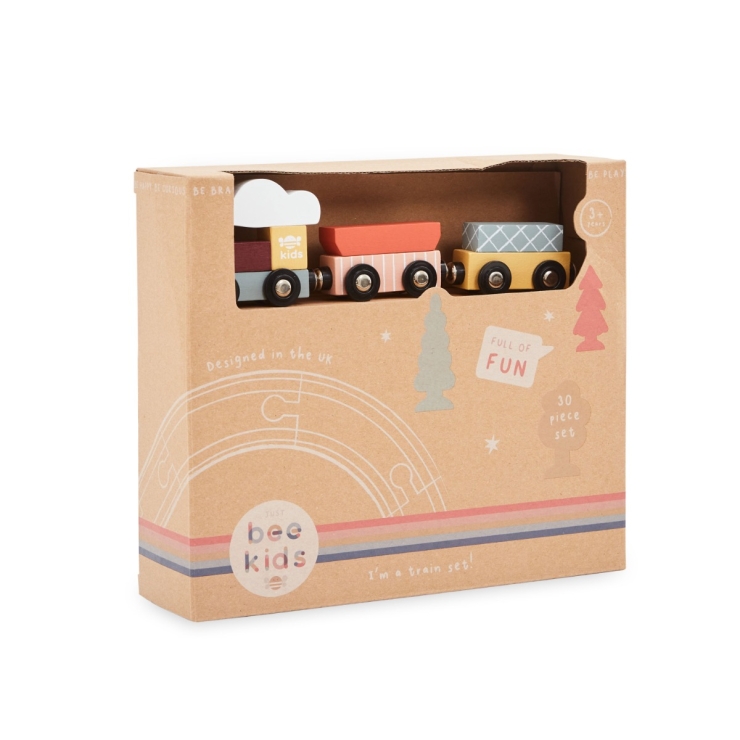 Personalised Just Bee Kids Wooden Train Set FSC®