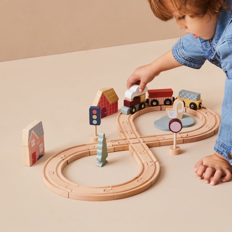 Personalised Just Bee Kids Wooden Train Set FSC®