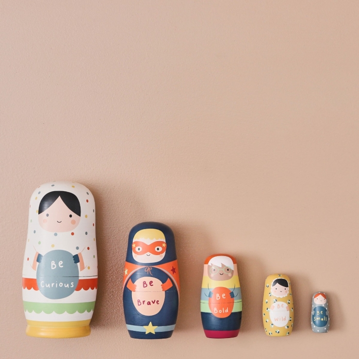 Personalised Just Bee Kids Wooden Nesting Dolls FSC®