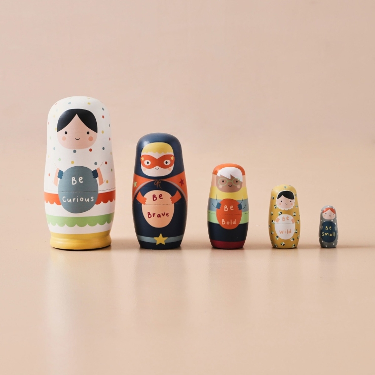 Personalised Just Bee Kids Wooden Nesting Dolls FSC®
