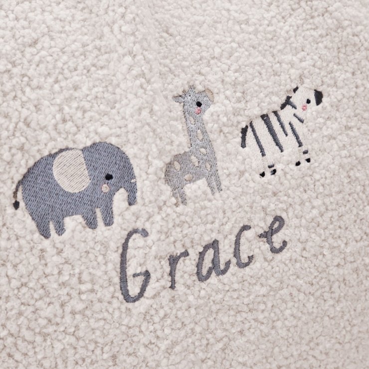 Personalised Ecru Born To Be Loved Bean Bag Filled Chair