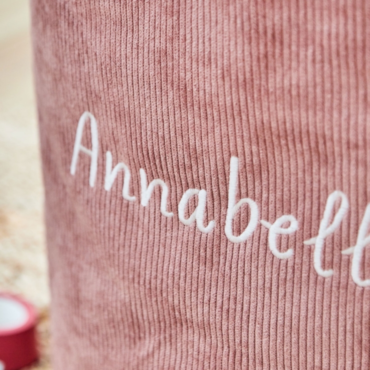 Personalised Large Pink Cord Storage Bag