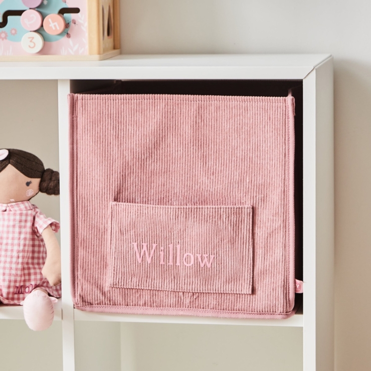 Personalised Pink Storage Cube