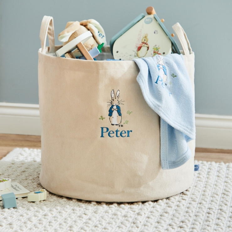 Personalised Large Peter Rabbit™ Ecru Storage Bag
