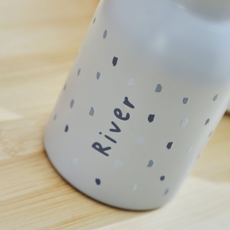 Personalised Blue Spot Water Bottle 