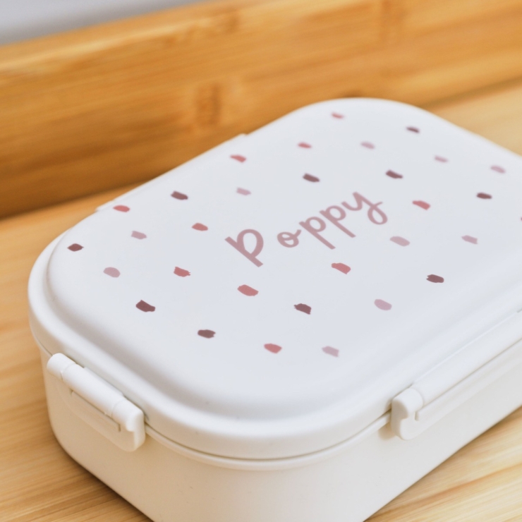 Personalized Pink Spot Lunch Box 