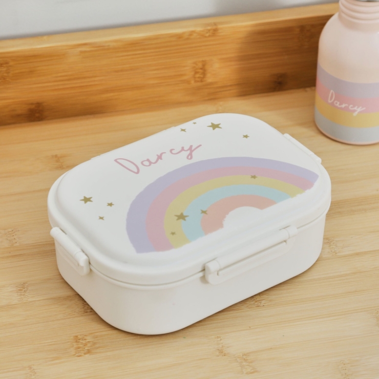 Personalized Rainbow Lunch Box