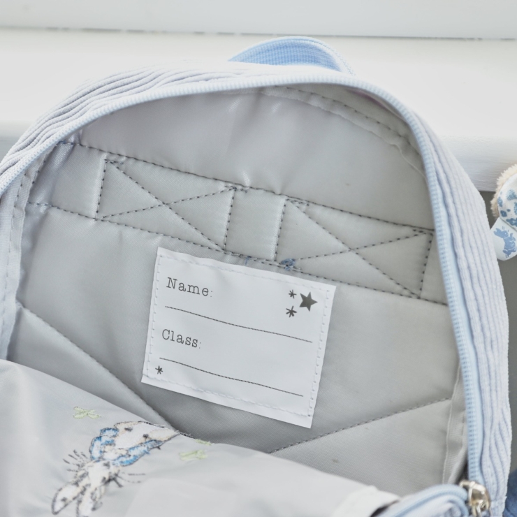 Personalised Peter Rabbit™ Blue Cord Mini Backpack