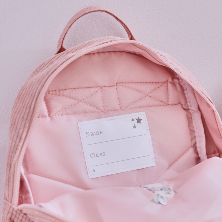 Personalised Flopsy™ Bunny Pink Cord Mini Backpack