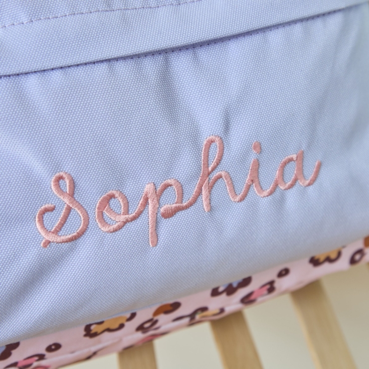 Personalised Leopard Print Big Backpack