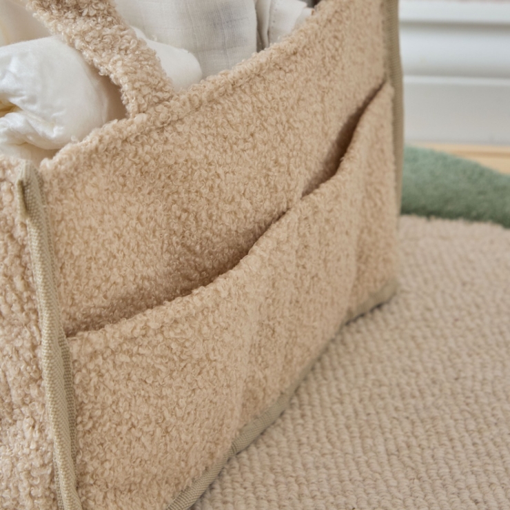 Personalised Born To Be Loved Caramel Borg Nappy Caddy