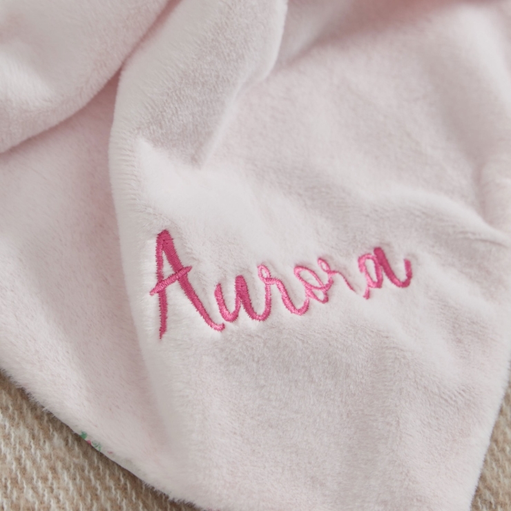 Personalized Pale Pink Bunny Comforter 