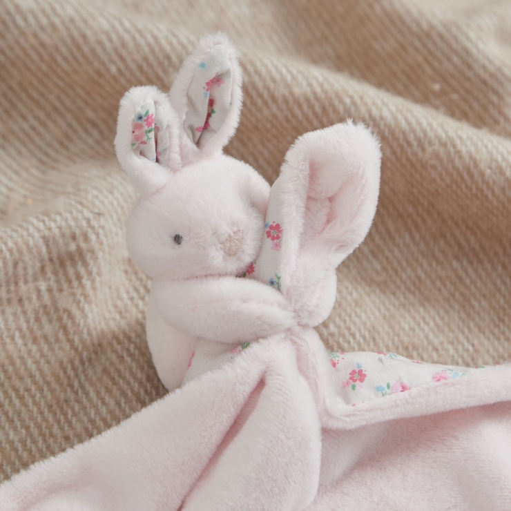 Personalized Pale Pink Bunny Comforter 