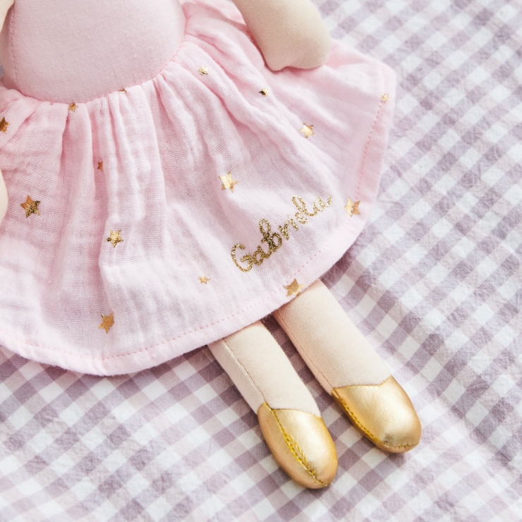 Personalised Ballerina Doll Black Hair