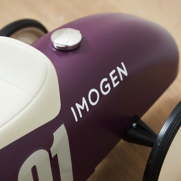 Personalised Plum Vilac Racing Ride-on Car