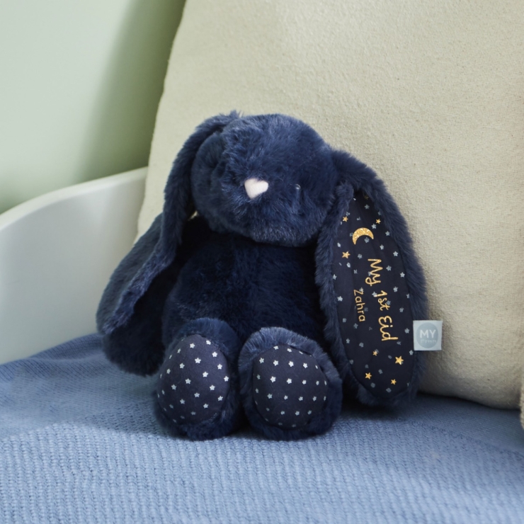 Personalised Eid Navy Bunny