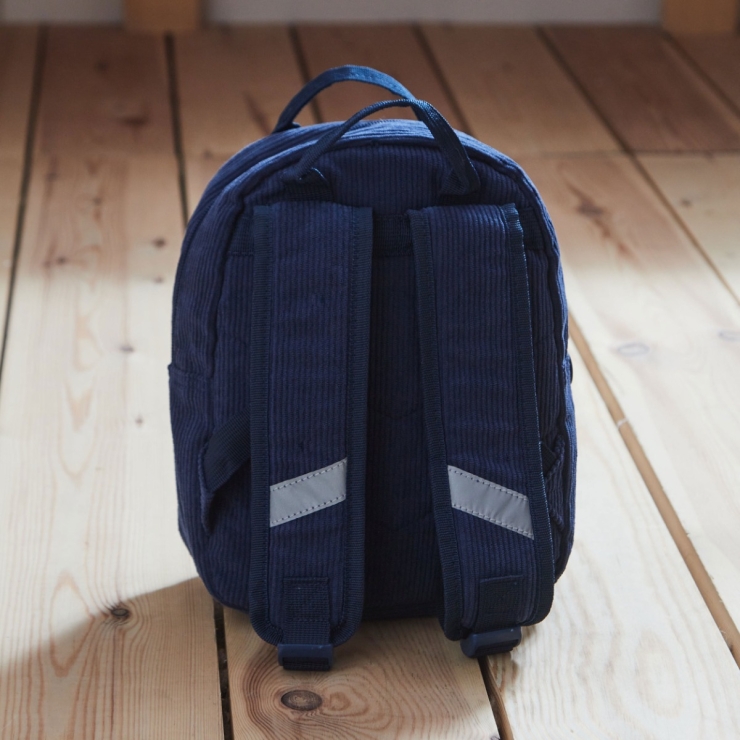 Personalized London Navy Cord Mini Backpack