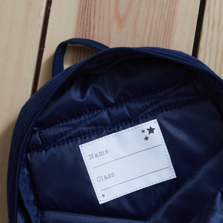 Personalized London Navy Cord Mini Backpack