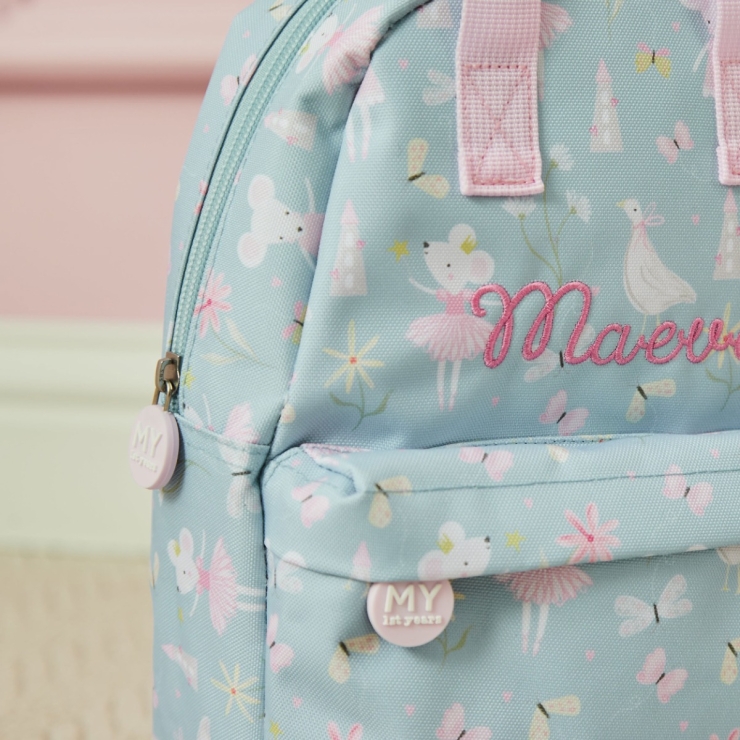 Personalised Twinkle Tales Mouse Ballerina Mini Backpack