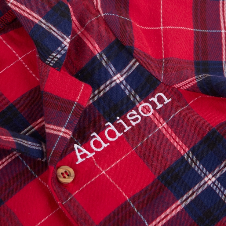 Personalised Red Checkered Pyjama Romper