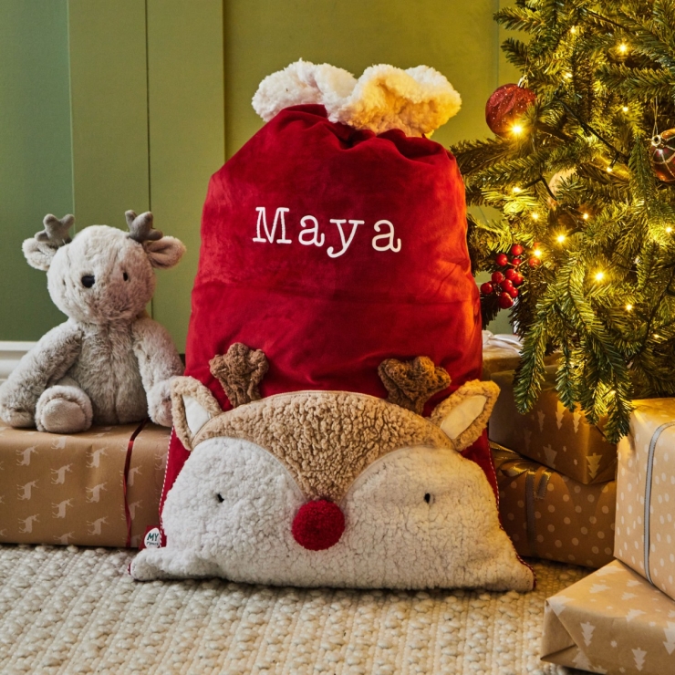 Personalized Reindeer Christmas Sack