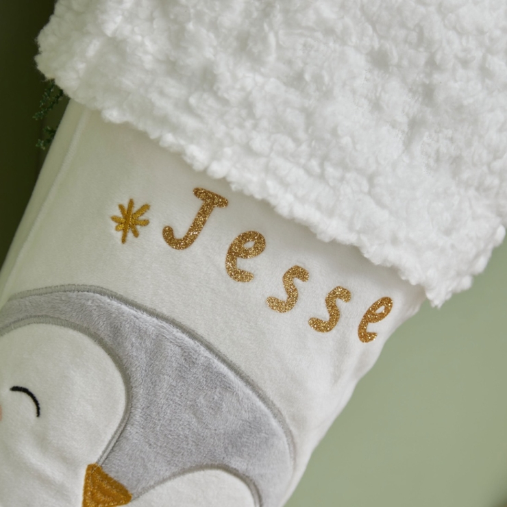 Personalised Medium Pippin Penguin Gift Stocking
