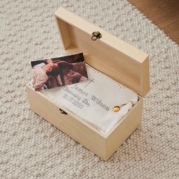 Personalised Noah's Ark Wooden Keepsake Box FSC®