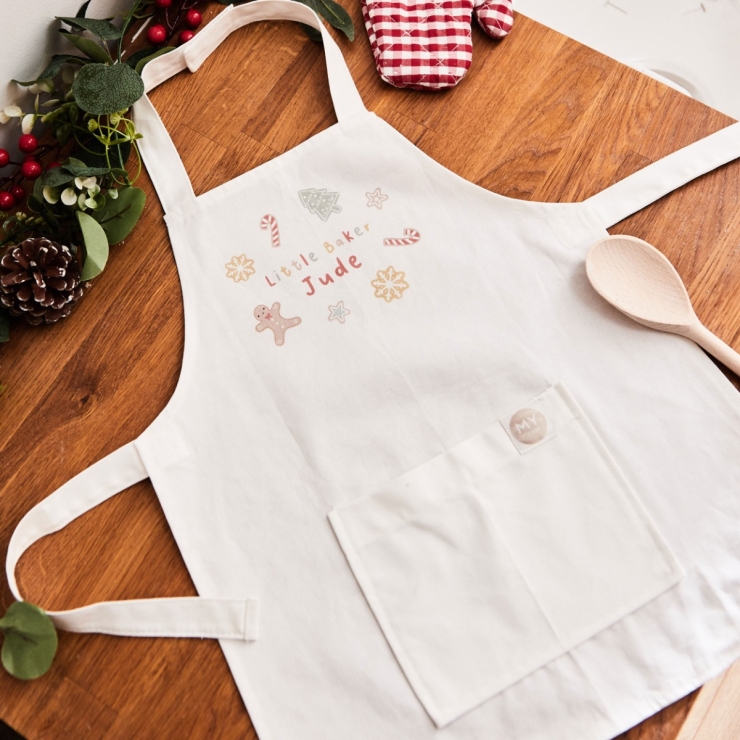 Personalized Little Baker Christmas Apron