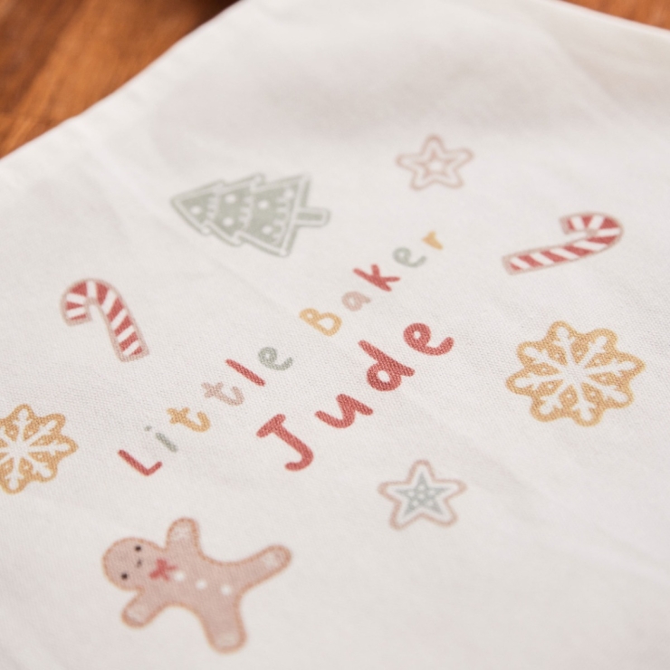 Personalized Little Baker Christmas Apron