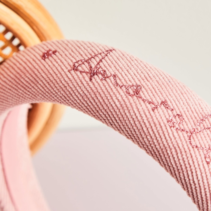 My Kids Personalized Pink Heart Padded Headband