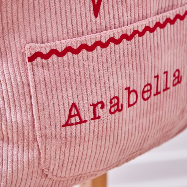 Personalized Frill Seekers Bow Pink Cord Mini Backpack